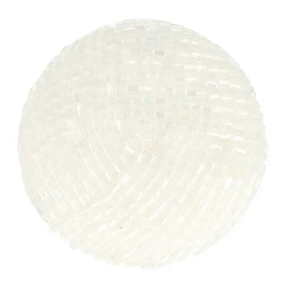 Rankų darbo sagos su karoliukais 15mm-40mm (baltos)