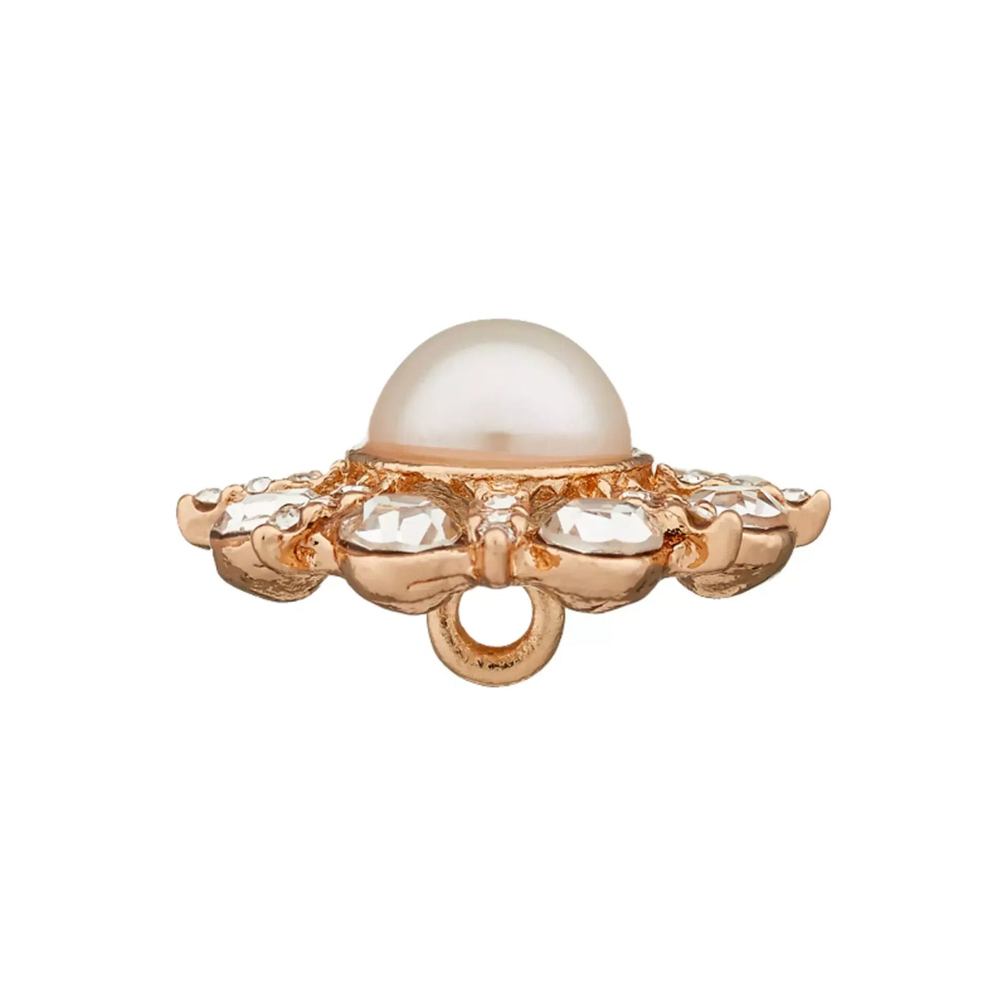 Metalinės sagos su ausele "Gold Flower" 23mm