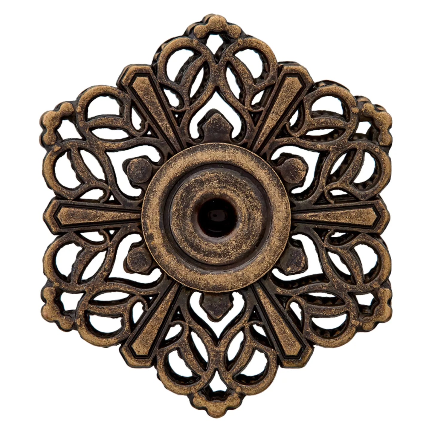 Užspaudžiamos sagos "Floral" 32mm (antique silver/brass)