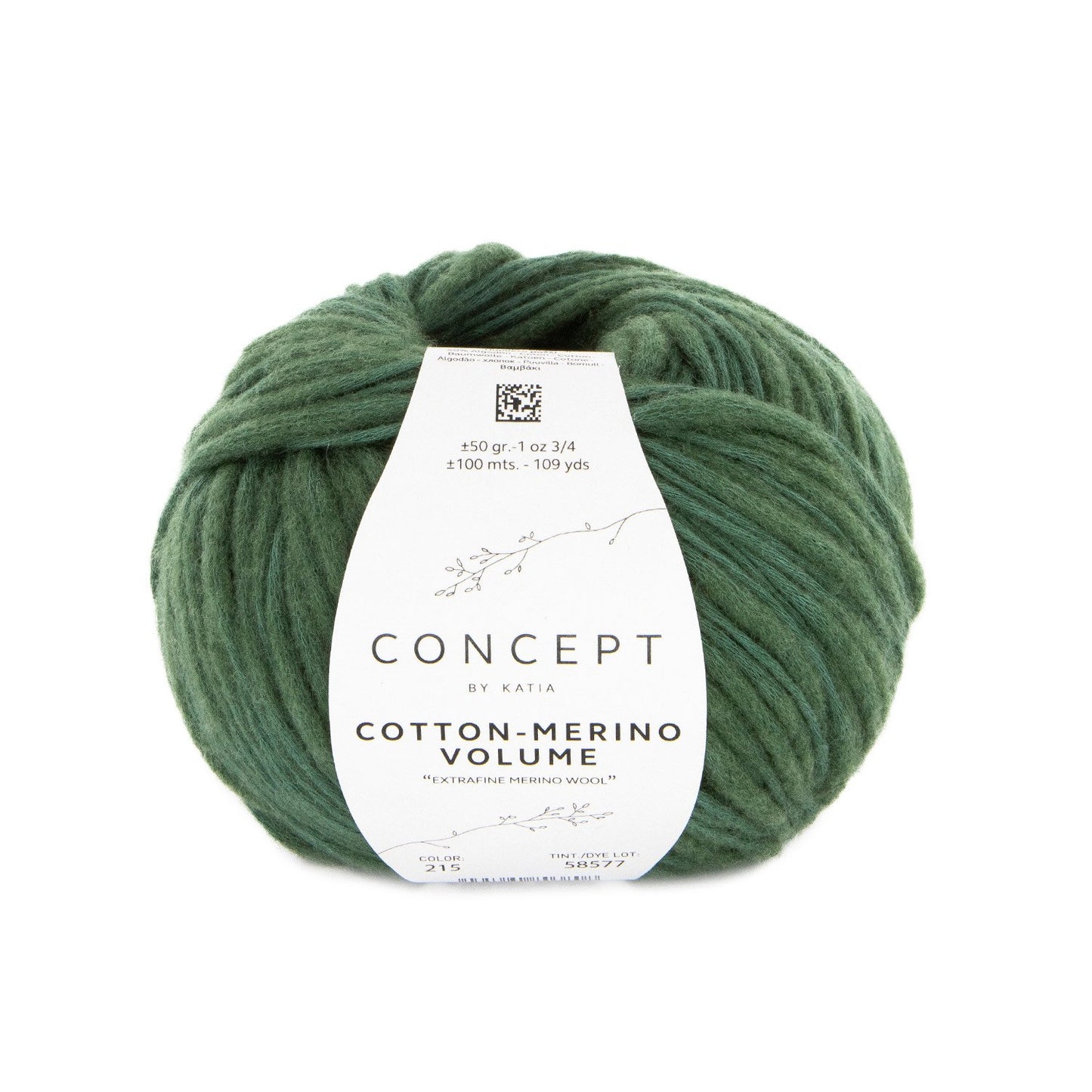 Concept By Katia Cotton-Merino Volume siūlai 50g (merino vilna, medvilnė)
