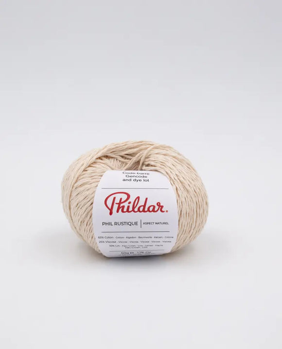 Phildar Rustique mezgimo siūlai 50g (medvilnė, linas, viskozė)