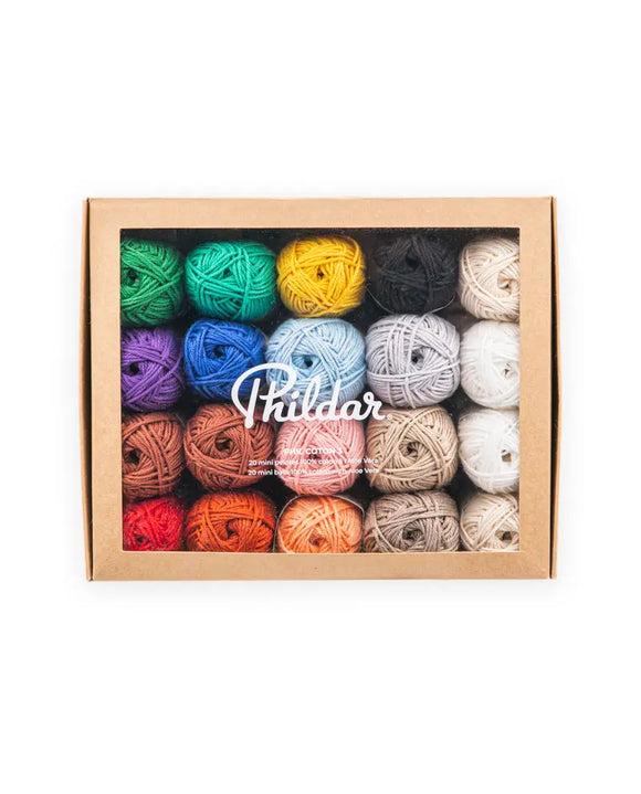 Phildar thread box 20 pcs. (cotton, rainbow colors)