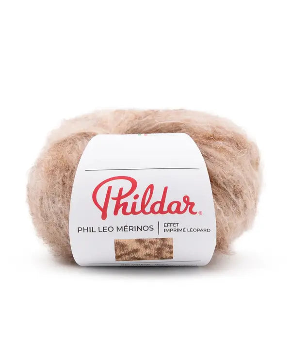 Phildar LEO Merinos mezgimo siūlai 25g (mohera, merino vilna, poliamidas, elastanas)