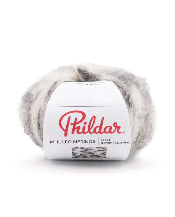 Phildar LEO Merinos mezgimo siūlai 25g (mohera, merino vilna, poliamidas, elastanas)