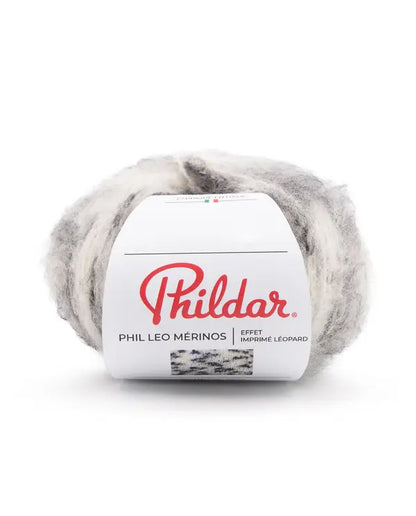 Phildar LEO Merinos mezgimo siūlai 25g (mohera, merino vilna, poliamidas, elastanas)