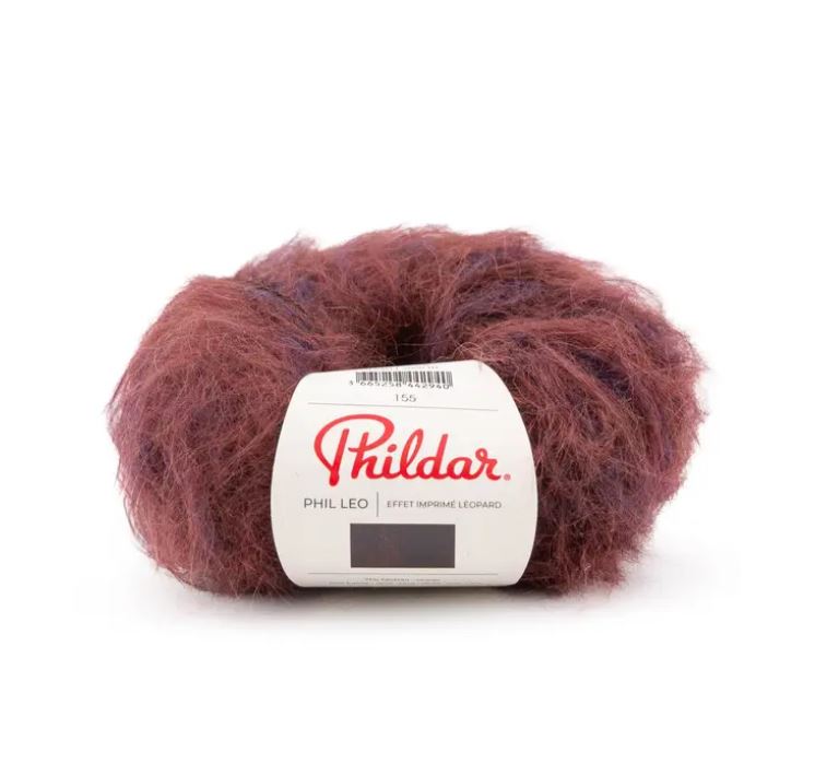 Phildar LEO mezgimo siūlai 25g (mohera, vilna, poliamidas)