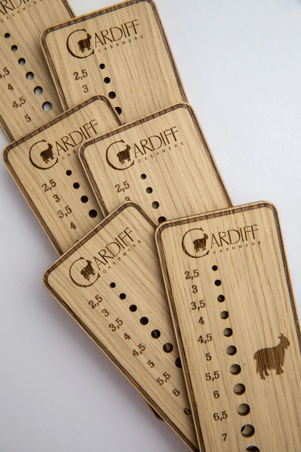 Cardiff liniuotė virbalų storiui matuoti