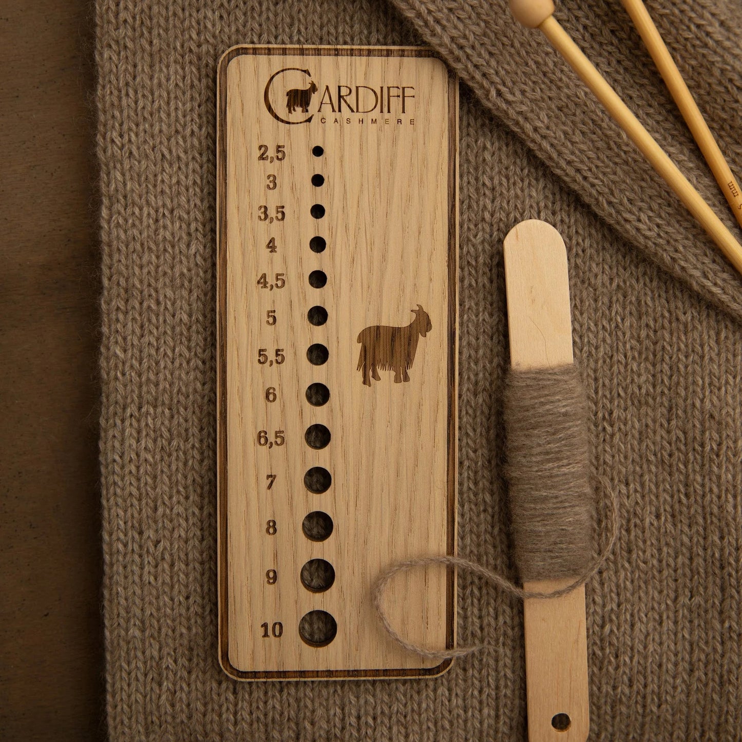 Cardiff liniuotė virbalų storiui matuoti