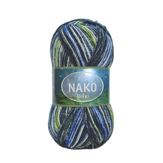 NAKO Boho knitting yarn for socks 100g (wool, polyamide)