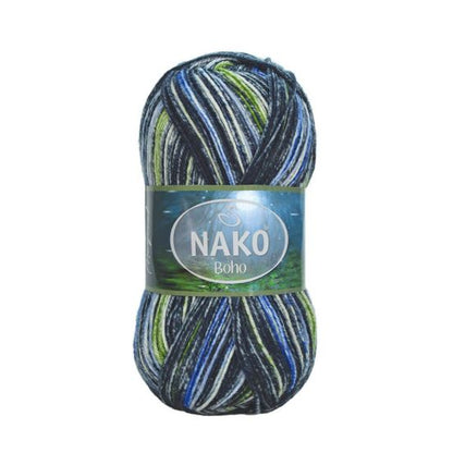 NAKO Boho knitting yarn for socks 100g (wool, polyamide)