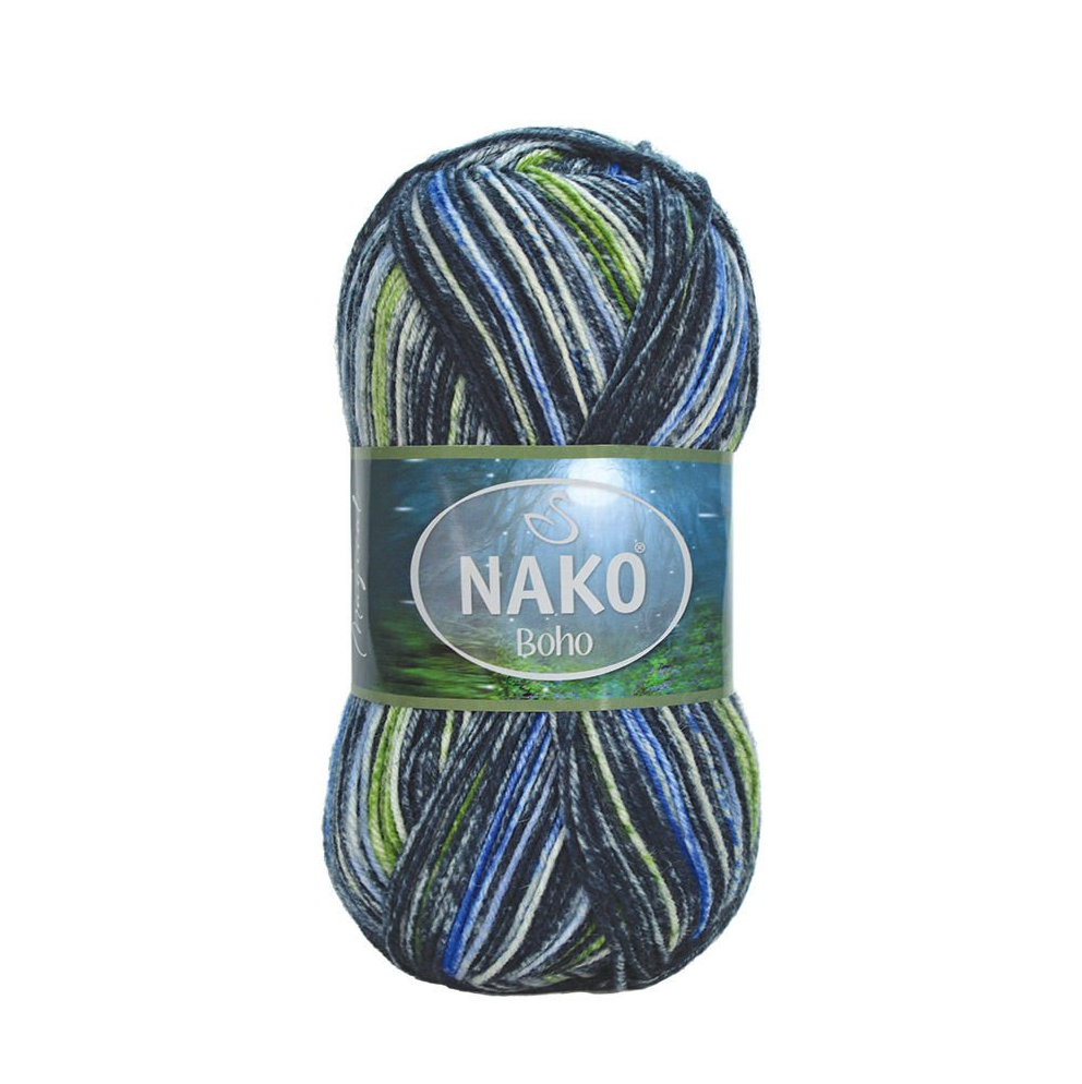 Пряжа NAKO Boho для носков 100г (шерсть, полиамид)