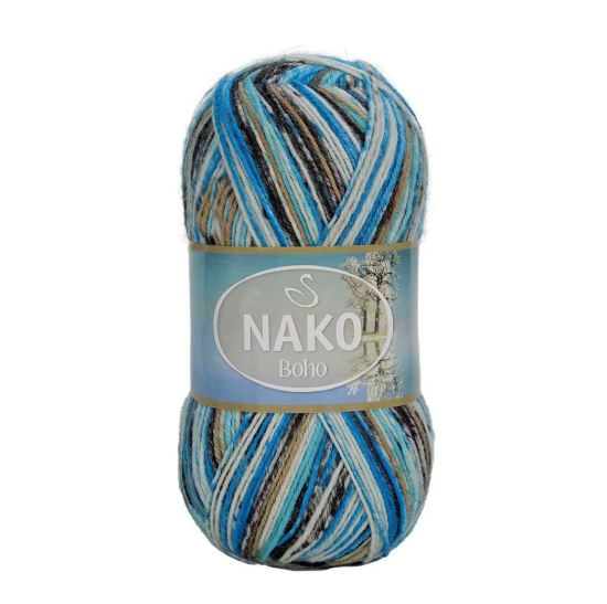 NAKO Boho knitting yarn for socks 100g (wool, polyamide)