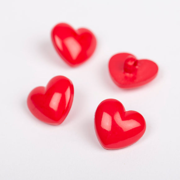 Drops plastikinės sagos "Širdelė" 15mm