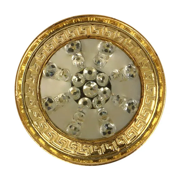 Sagos su kristalais 25mm (auksinė)