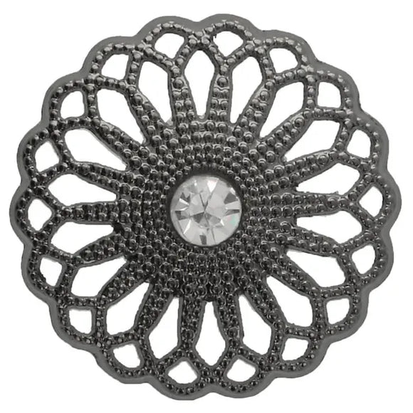 Sagos su ausele "flower with rhinestones" 15mm-25mm