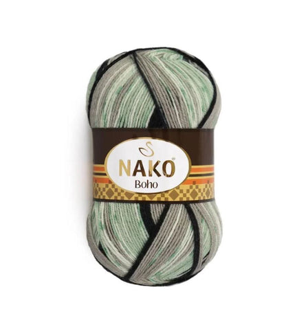 NAKO Boho knitting yarn for socks 100g (wool, polyamide)