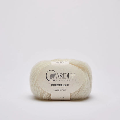 Cardiff Brushlight mezgimo siūlai 25g (kašmyras, šilkas)