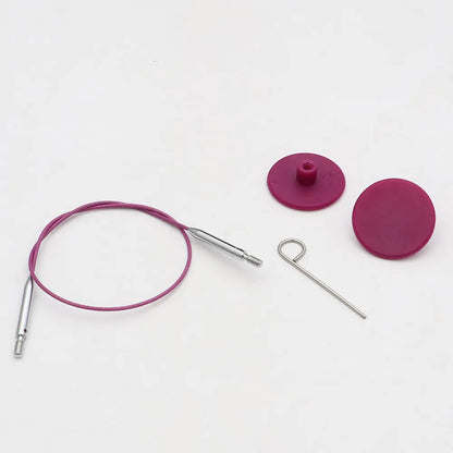 KnitPro Thin&Flex 360° rotacinis valas 40cm - 150cm (violetinis)