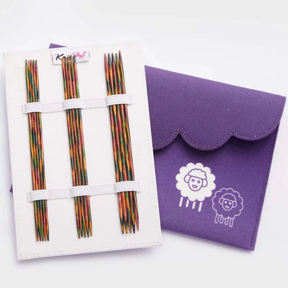 KnitPro Symfonie medinių virbalų rinkinys kojinėms 20cm