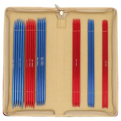 KnitPro Red Waves metalinių mezgimo virbalų rinkinys 20cm