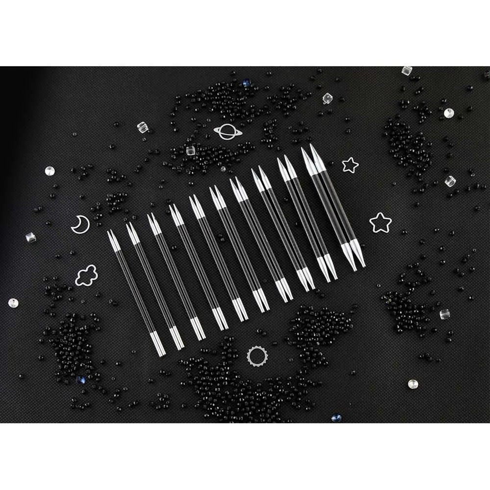 KnitPro Karbonz Elan 13cm virbalų rinkinys keičiamu valu