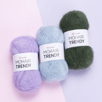 YarnArt Mohair Trendy 100g (mohera, akrilanas)