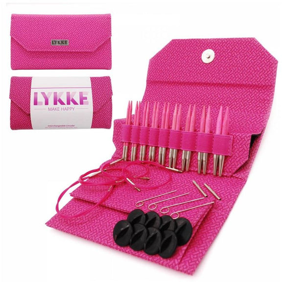 Lykke Blush Magenta 9cm medinių prisukamų virbalų rinkinys