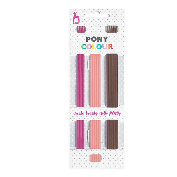 Pony Colour metalinių mezgimo virbalų rinkinys 20cm (2.00mm - 3.00mm)