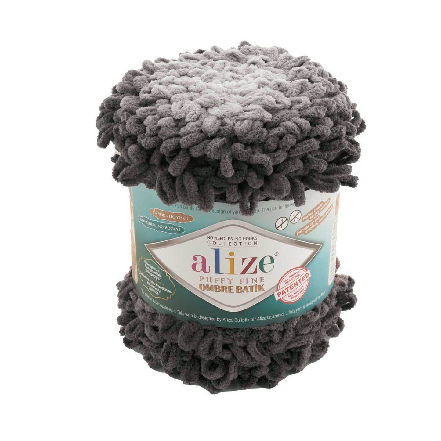 Alize Puffy Fine Ombre Batik siūlai 500g (mikropoliesteris)