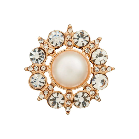 Metalinės sagos su ausele "Gold Flower" 23mm
