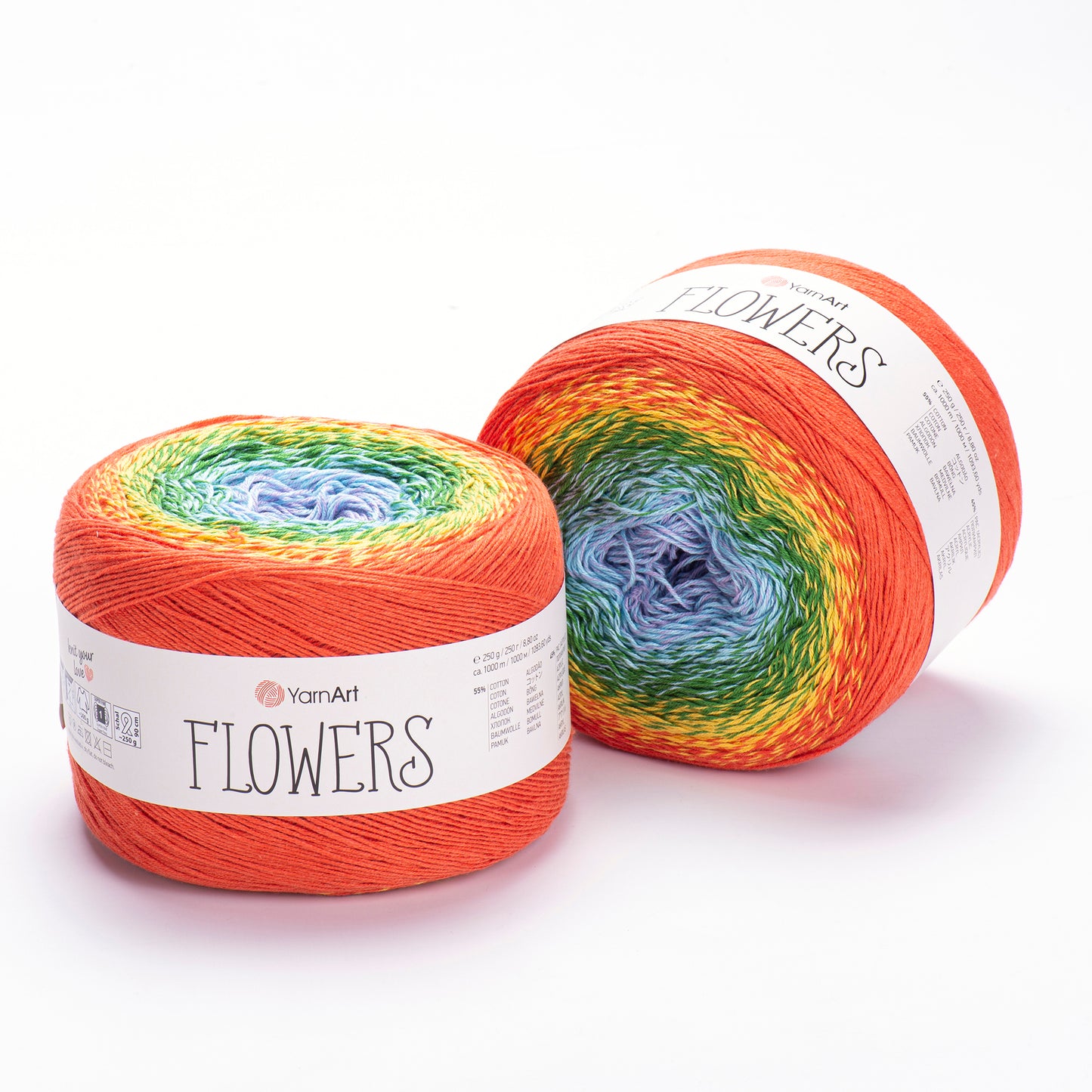 YarnArt Flowers diegi 250g (kokvilna, akrils)