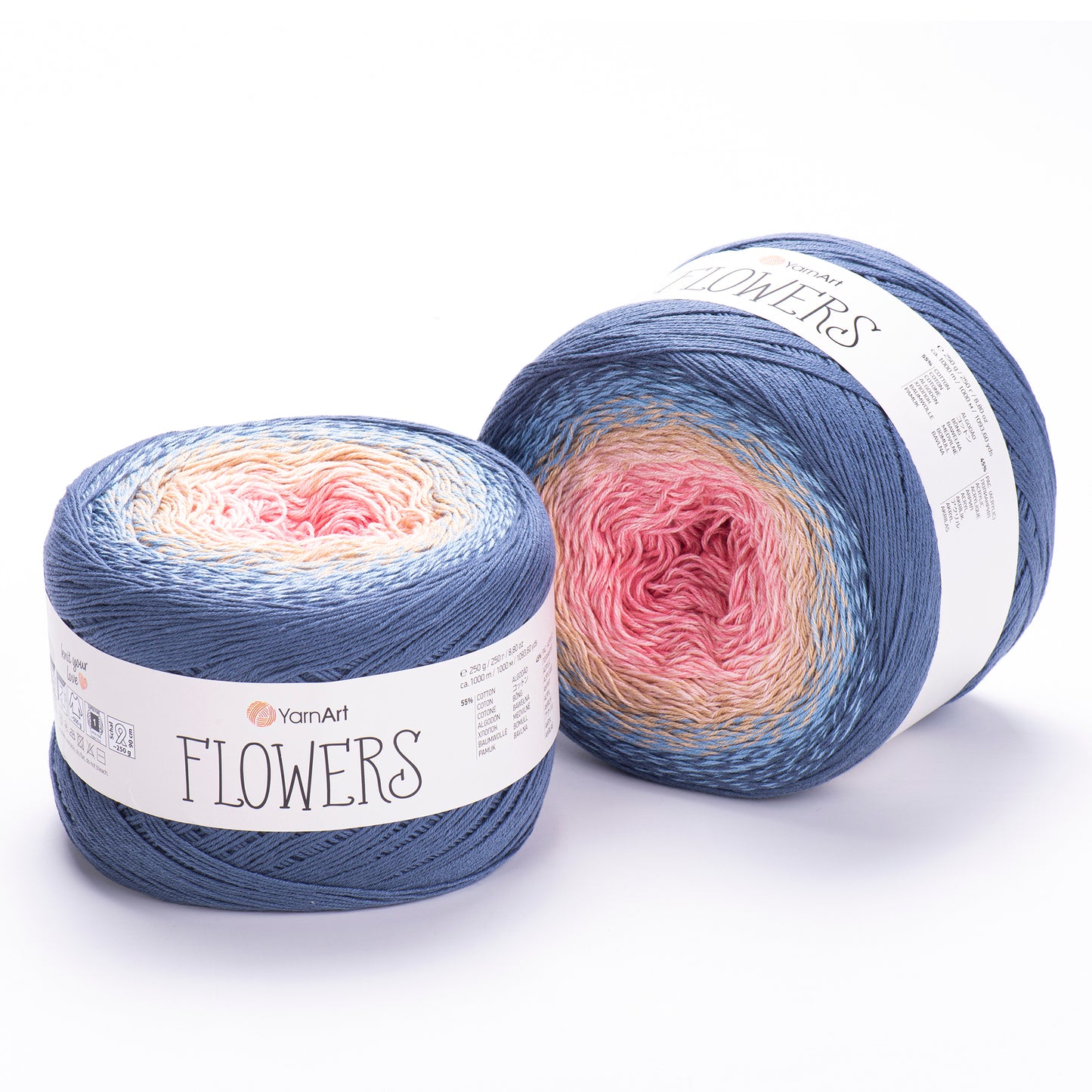 YarnArt Flowers diegi 250g (kokvilna, akrils)
