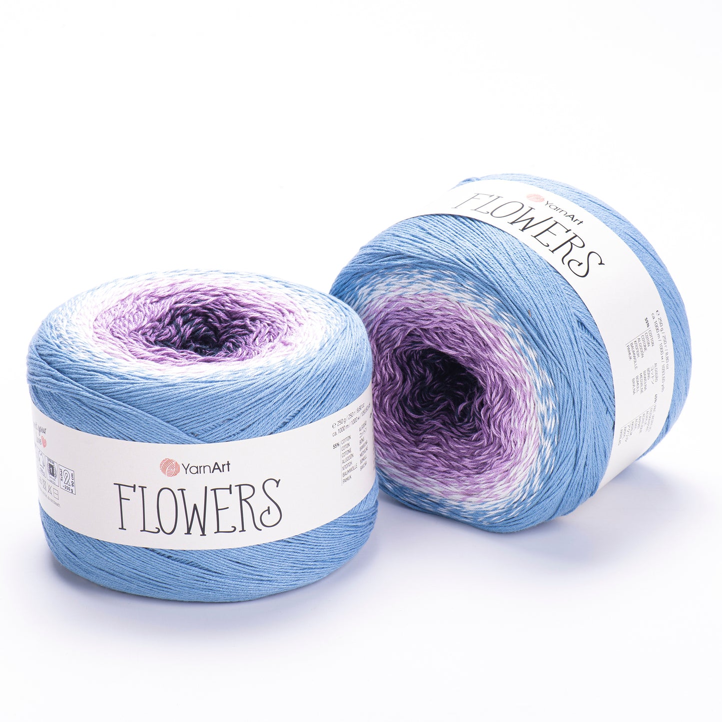 YarnArt Flowers diegi 250g (kokvilna, akrils)