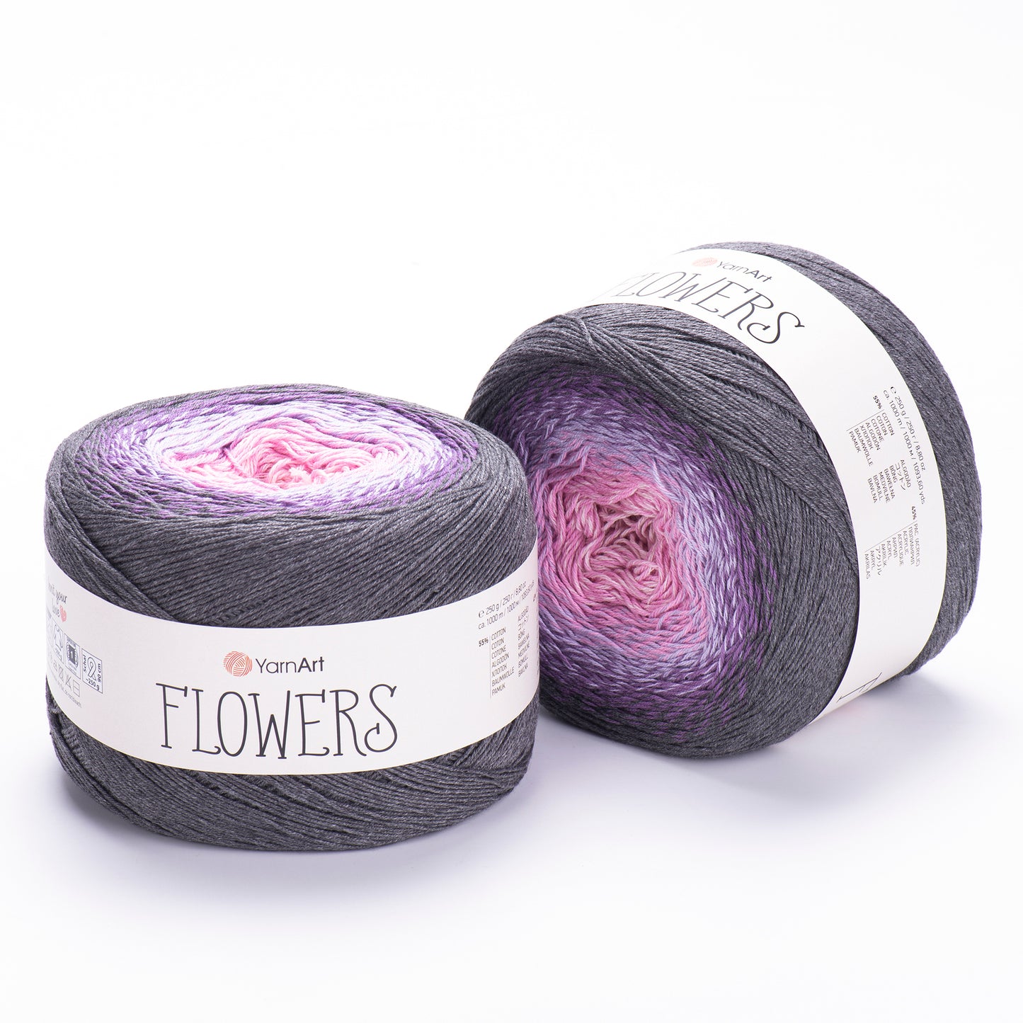YarnArt Flowers diegi 250g (kokvilna, akrils)