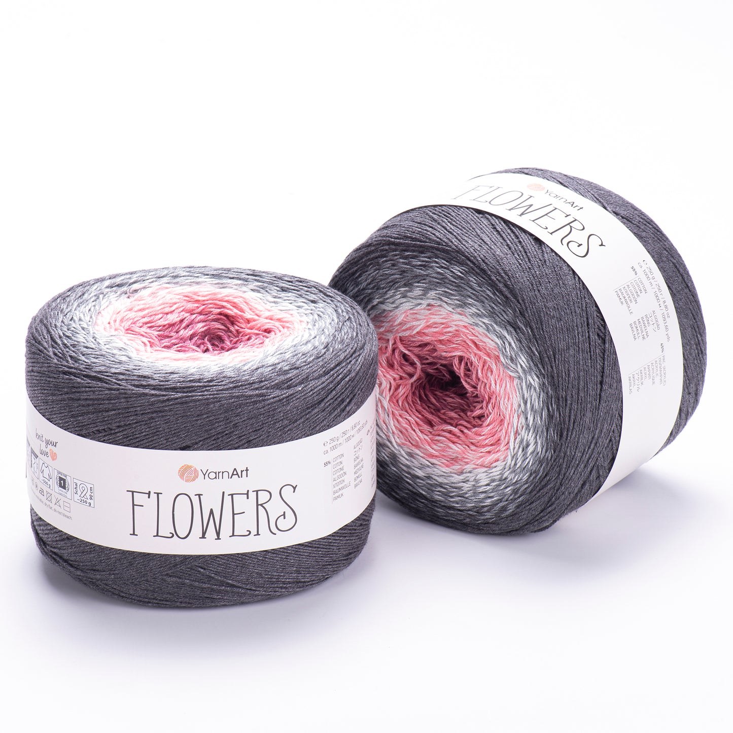 YarnArt Flowers diegi 250g (kokvilna, akrils)
