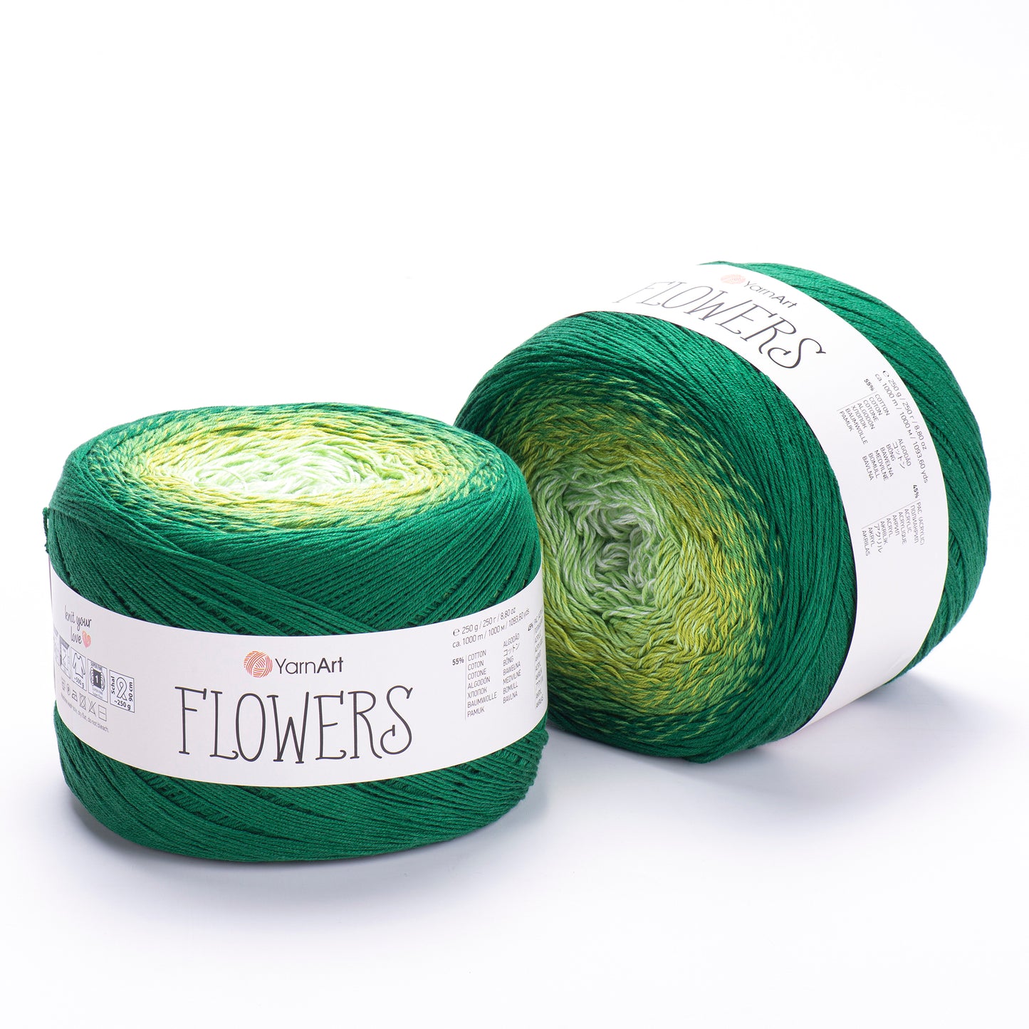 YarnArt Flowers diegi 250g (kokvilna, akrils)