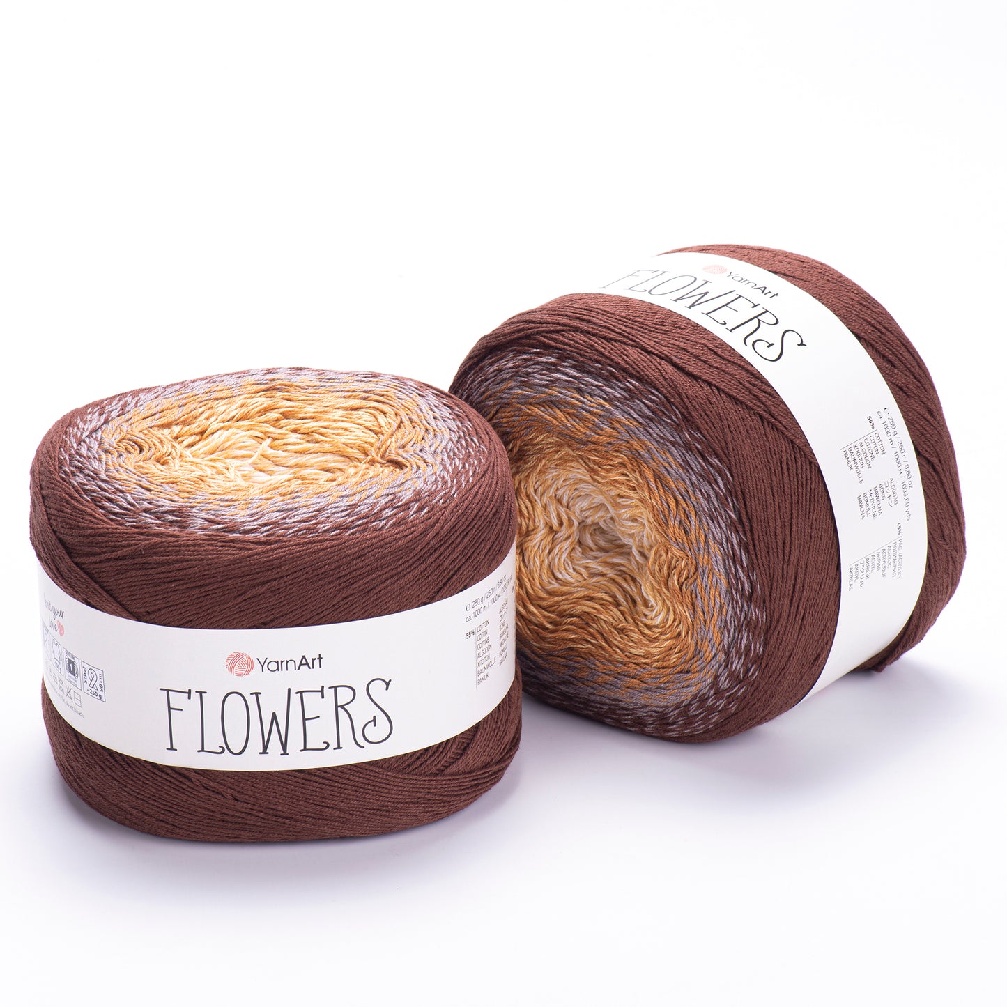 YarnArt Flowers diegi 250g (kokvilna, akrils)