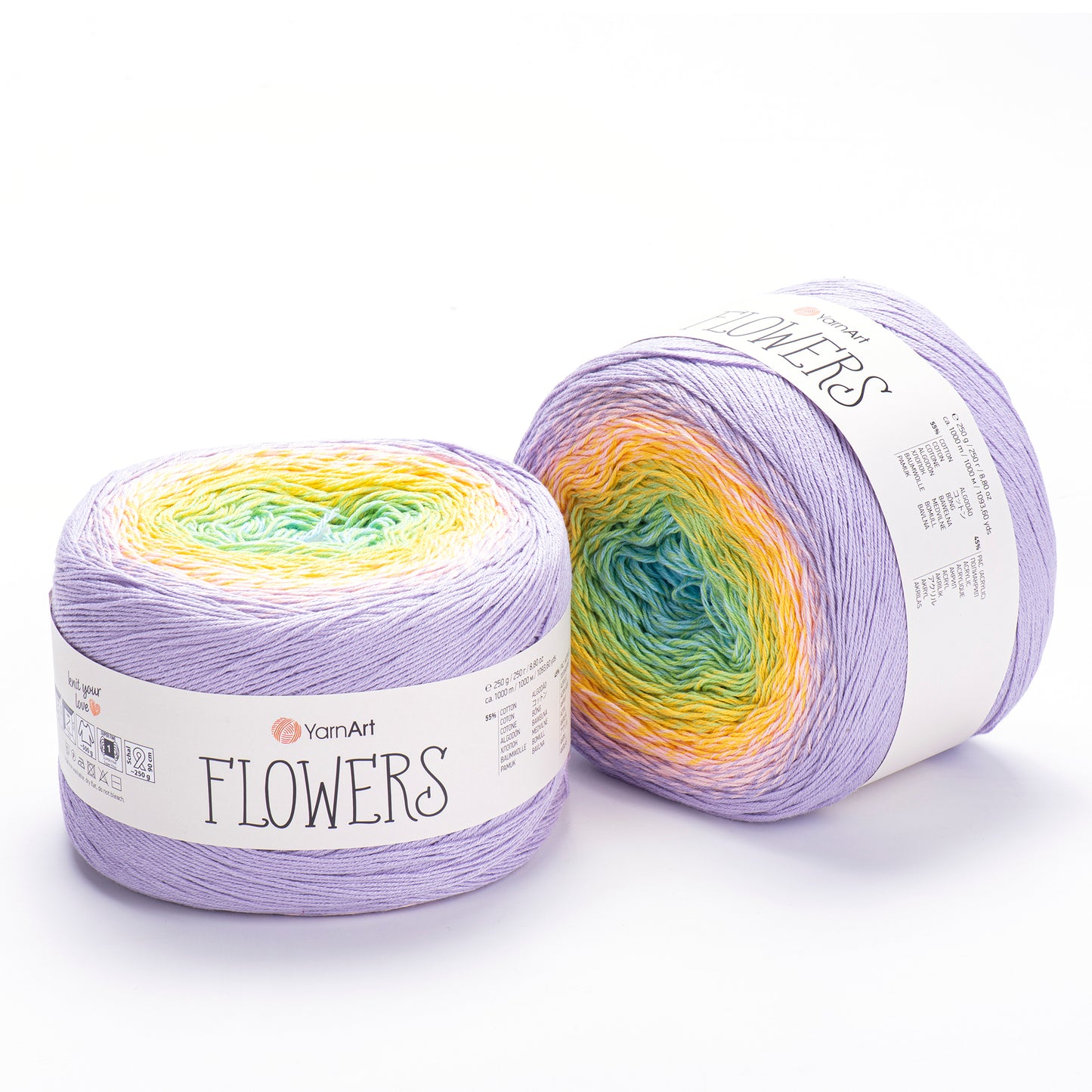YarnArt Flowers diegi 250g (kokvilna, akrils)