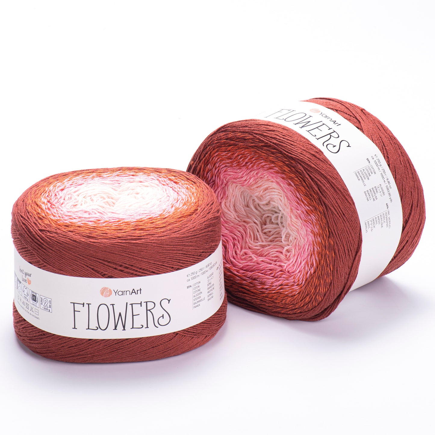 YarnArt Flowers diegi 250g (kokvilna, akrils)