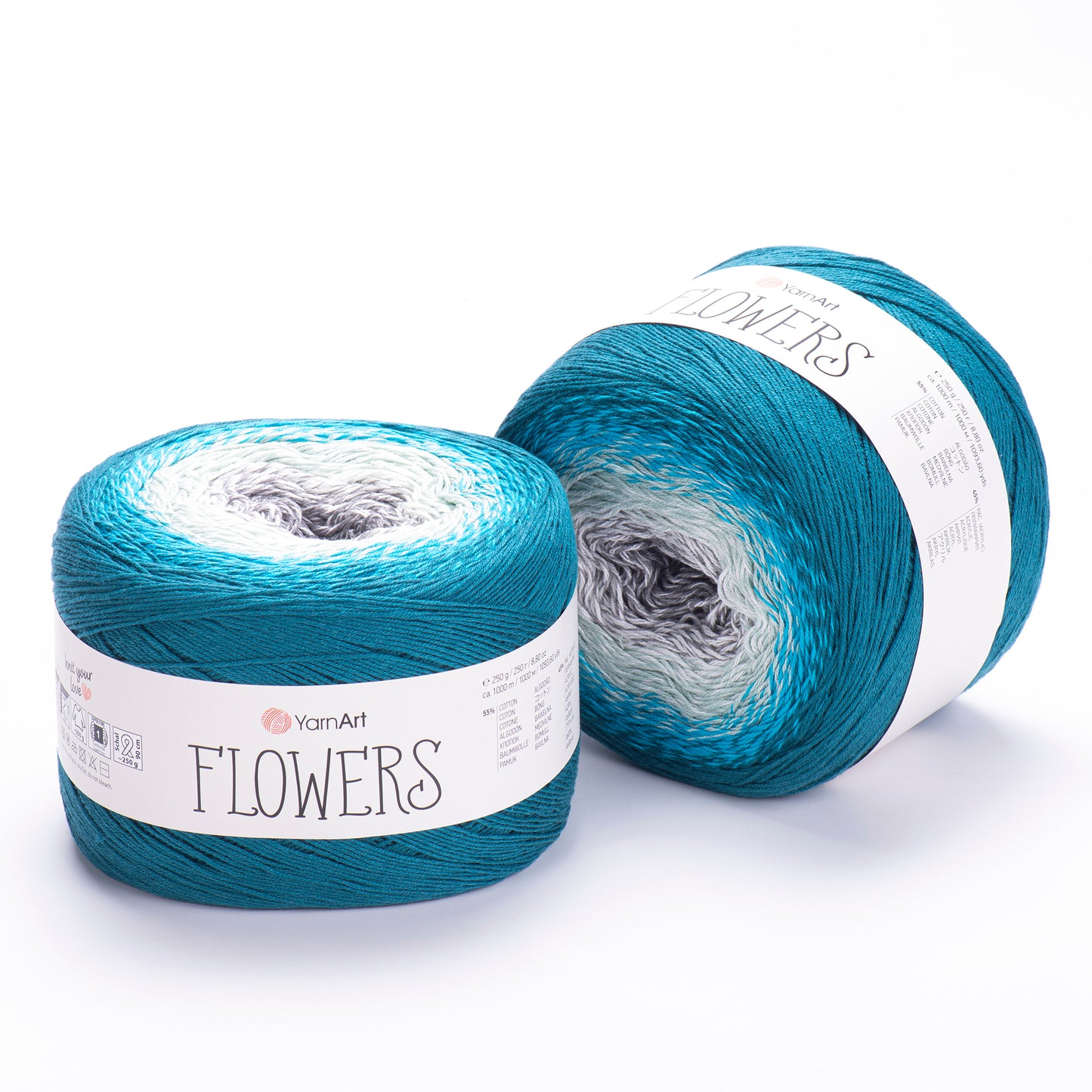 YarnArt Flowers diegi 250g (kokvilna, akrils)
