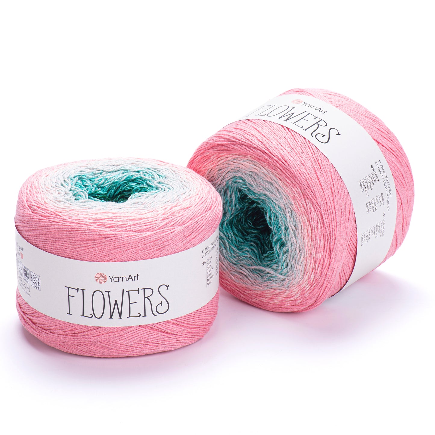 YarnArt Flowers diegi 250g (kokvilna, akrils)