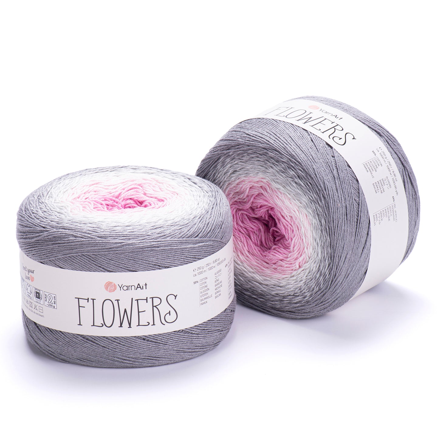YarnArt Flowers diegi 250g (kokvilna, akrils)