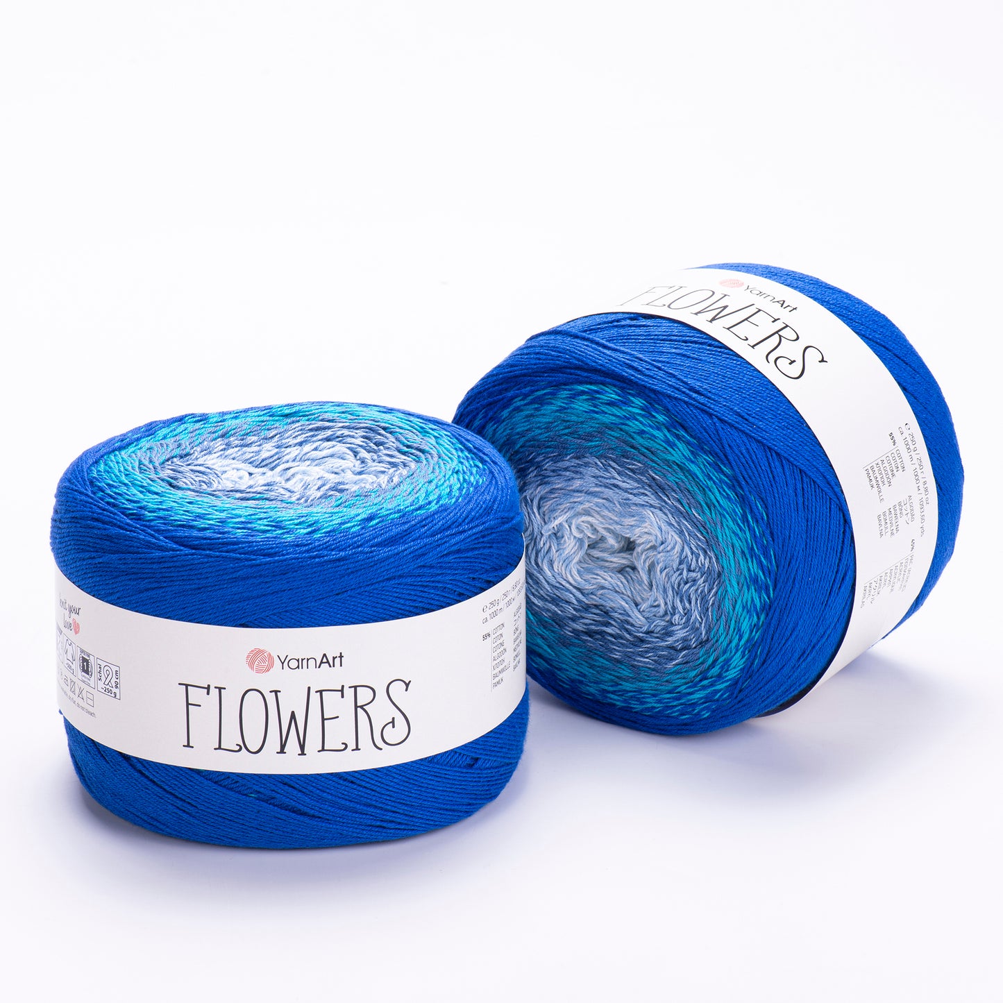 YarnArt Flowers diegi 250g (kokvilna, akrils)