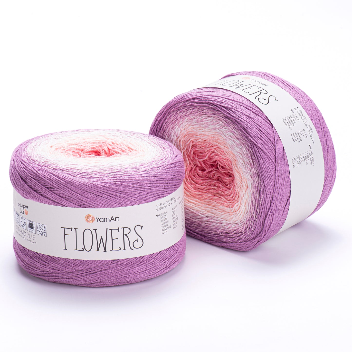 YarnArt Flowers diegi 250g (kokvilna, akrils)