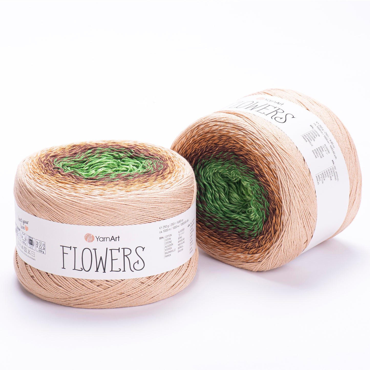 YarnArt Flowers diegi 250g (kokvilna, akrils)