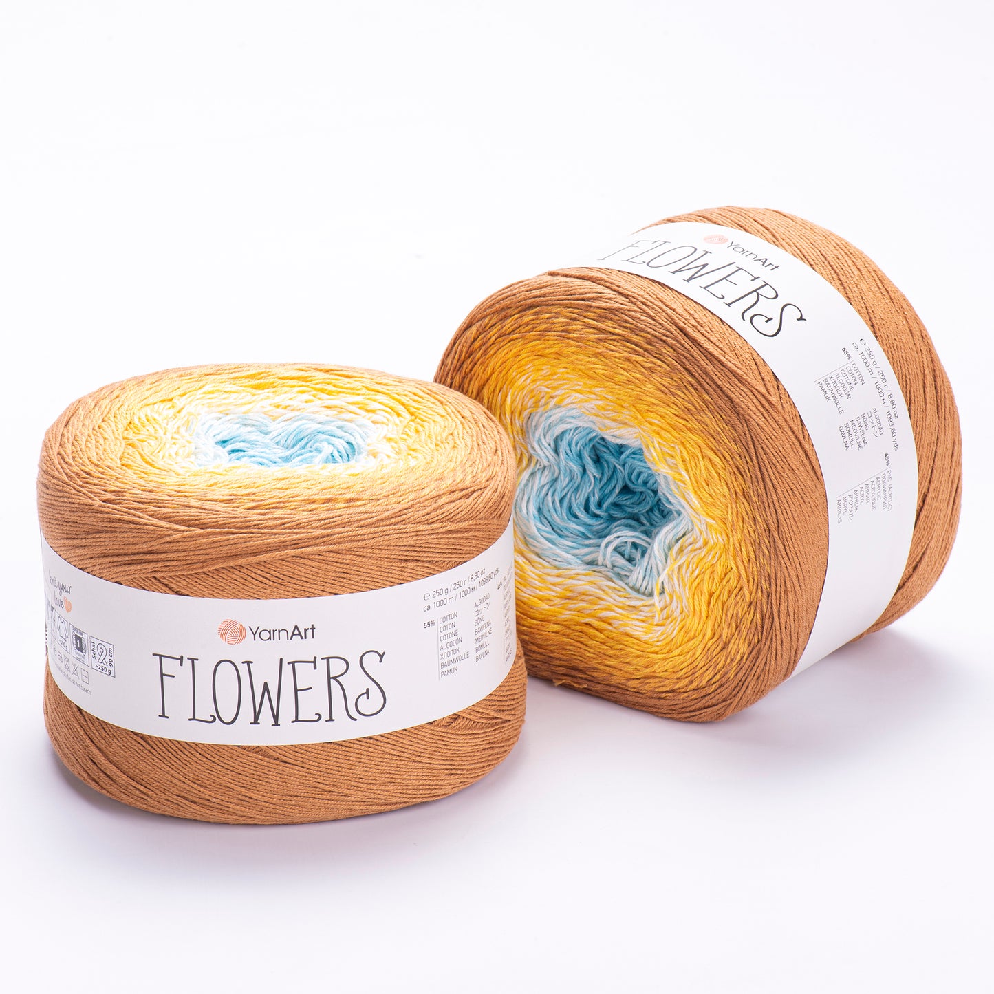 YarnArt Flowers diegi 250g (kokvilna, akrils)