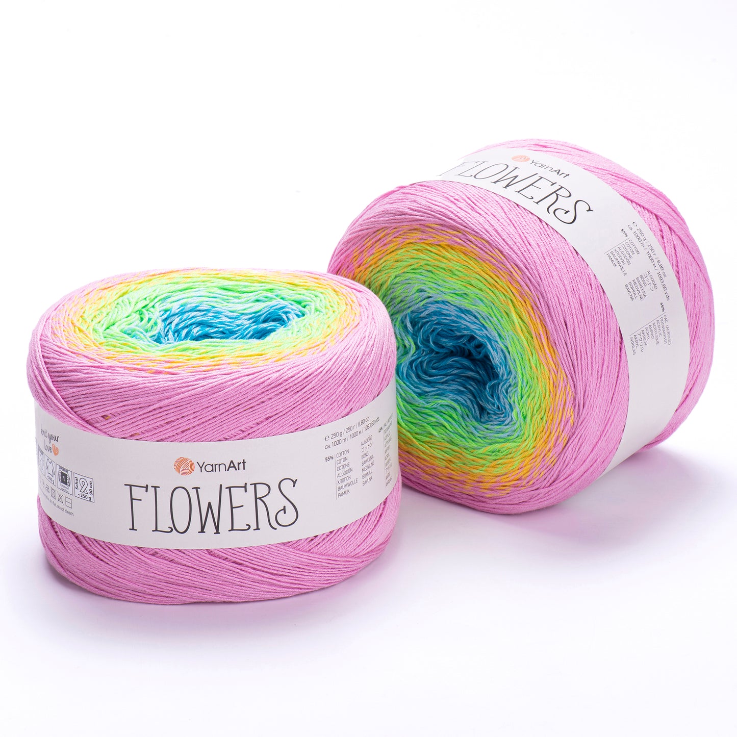 YarnArt Flowers diegi 250g (kokvilna, akrils)