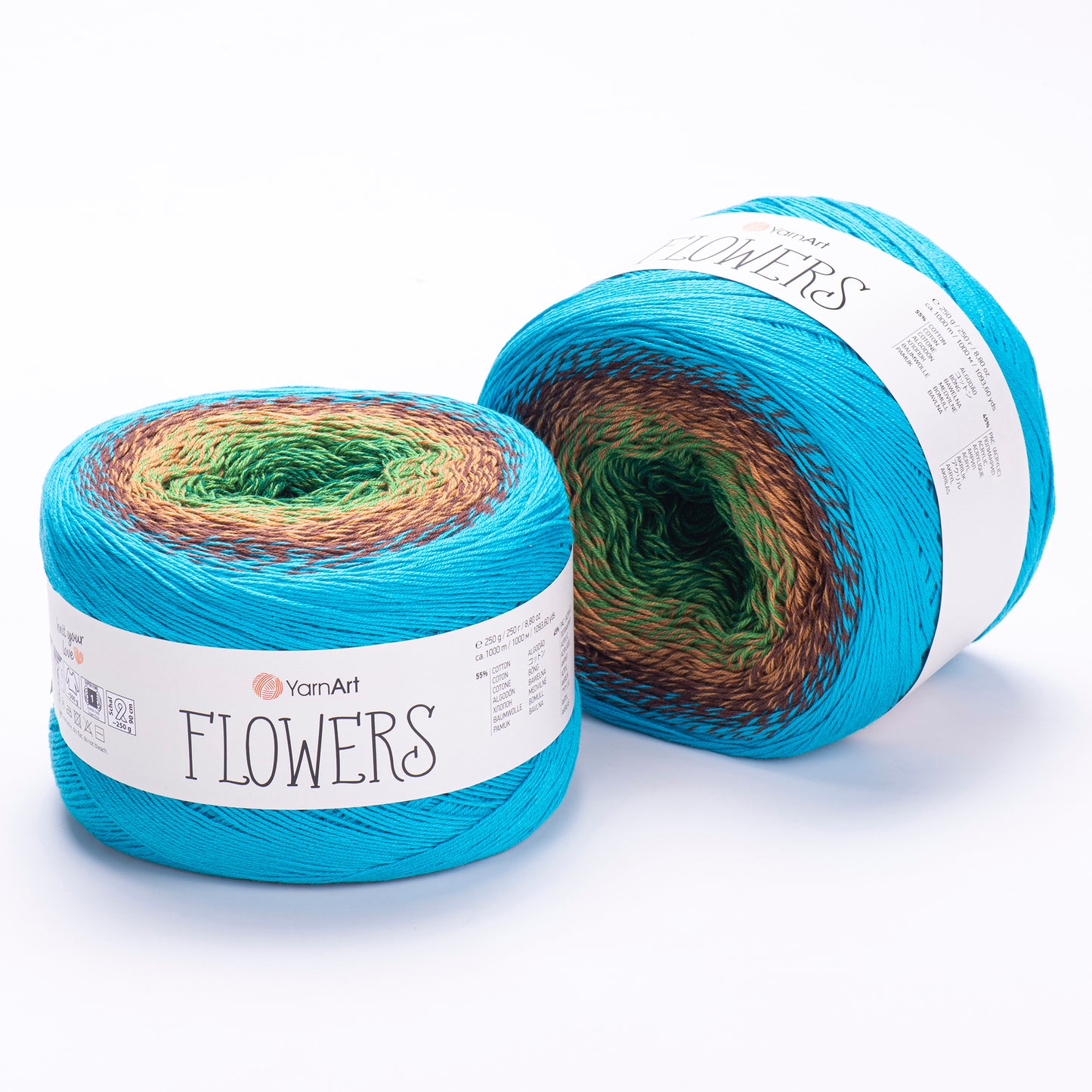 YarnArt Flowers diegi 250g (kokvilna, akrils)