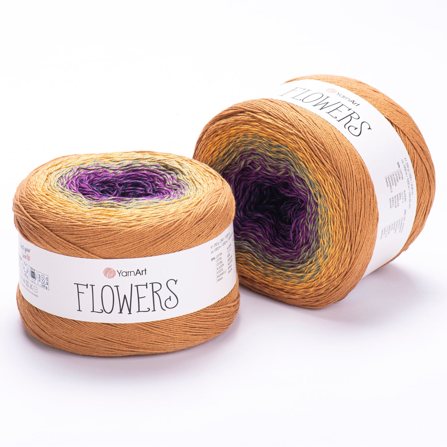 YarnArt Flowers diegi 250g (kokvilna, akrils)