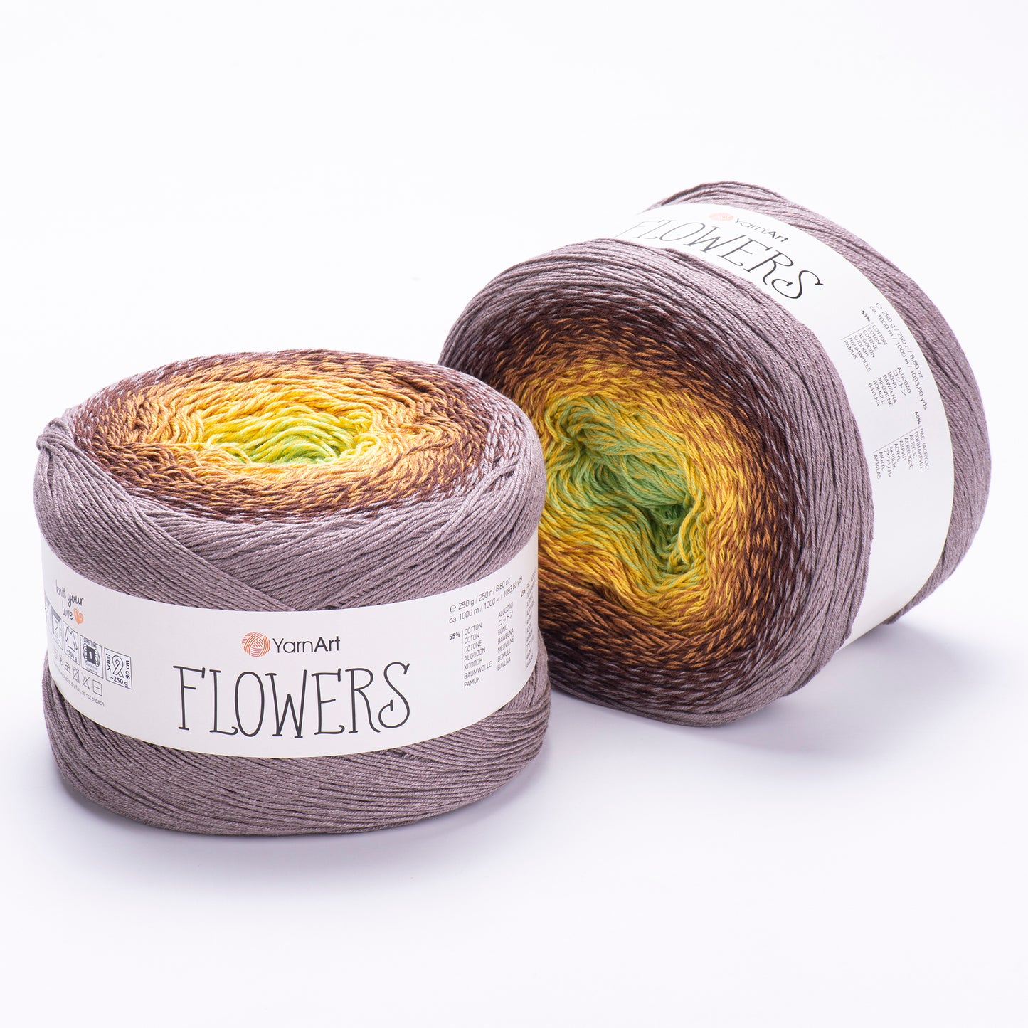 YarnArt Flowers diegi 250g (kokvilna, akrils)